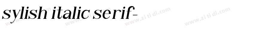 sylish italic serif字体转换